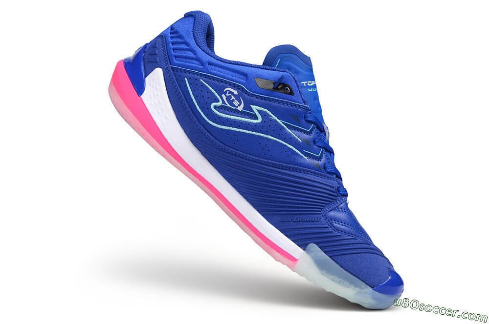 Joma Top Flex IC Indoor & Futsal Soccer Shoes - Blue/Royal Blue/Electric Pink 4