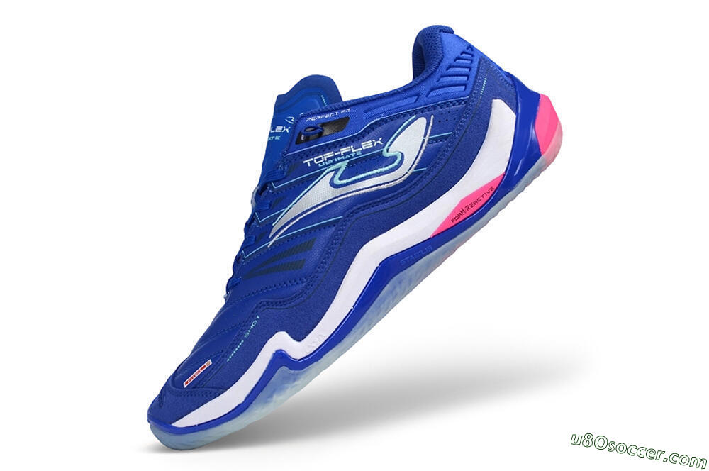 Joma Top Flex IC Indoor & Futsal Soccer Shoes - Blue/Royal Blue/Electric Pink 5