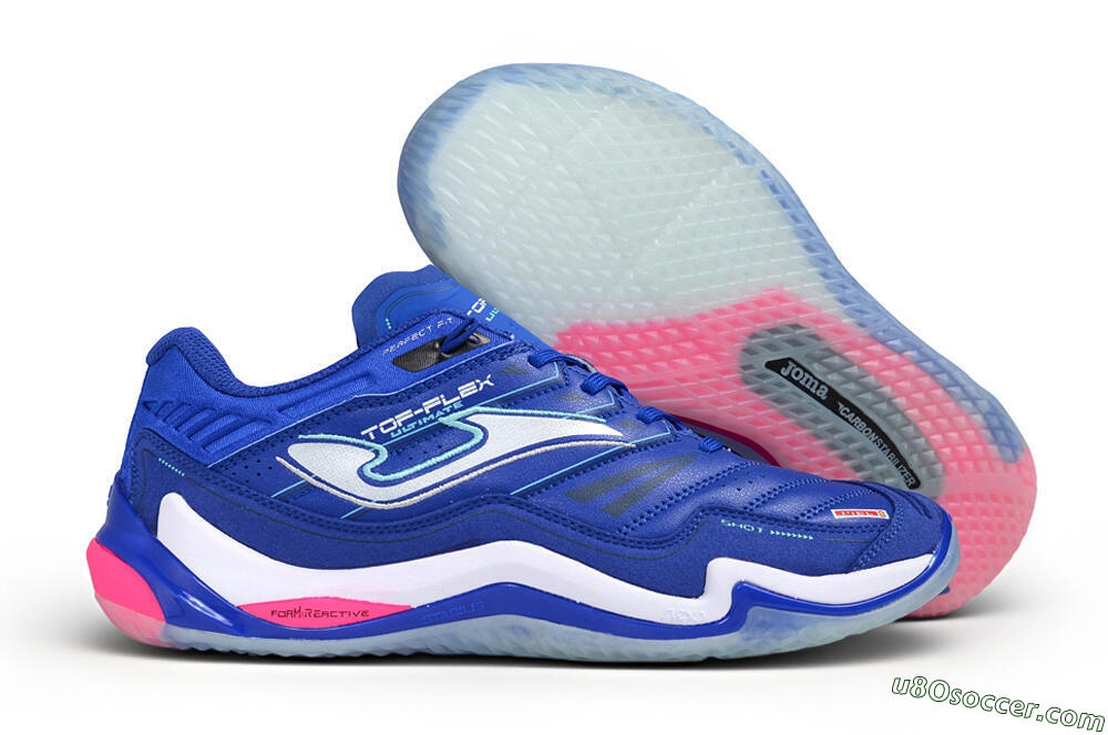 Joma Top Flex IC Indoor & Futsal Soccer Shoes - Blue/Royal Blue/Electric Pink 1
