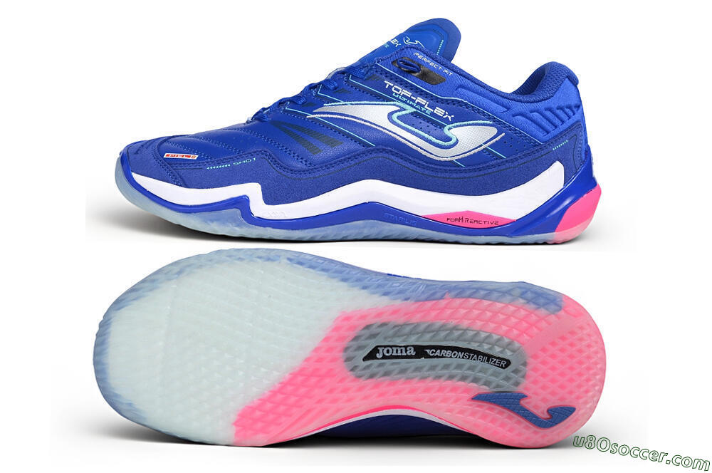 Joma Top Flex IC Indoor & Futsal Soccer Shoes - Blue/Royal Blue/Electric Pink 0