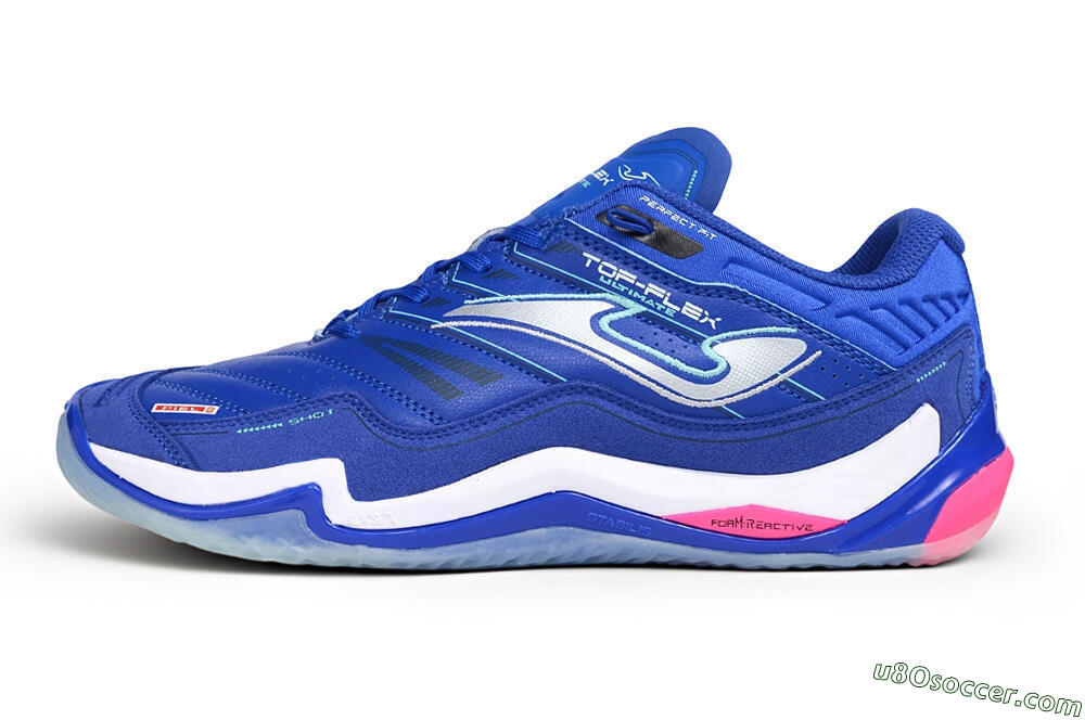 Joma Top Flex IC Indoor & Futsal Soccer Shoes - Blue/Royal Blue/Electric Pink 2