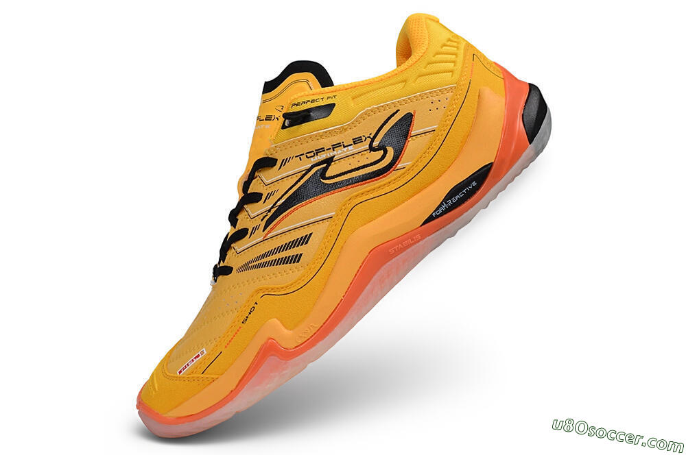 Joma Top Flex IC Indoor & Futsal Soccer Shoes - Orange/Vibrant Tangerine/Black Onyx 5