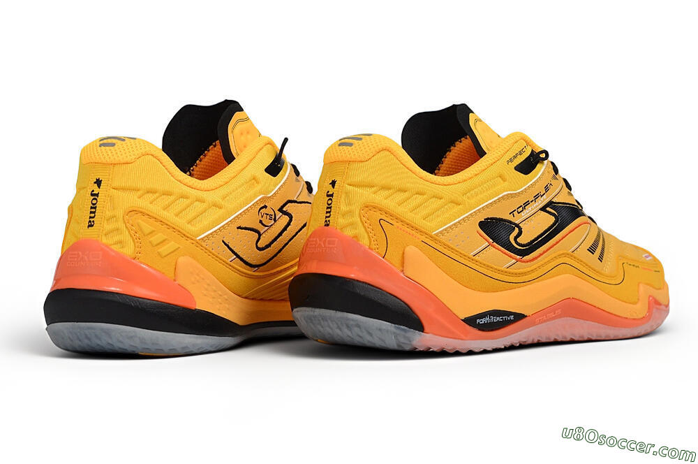 Joma Top Flex IC Indoor & Futsal Soccer Shoes - Orange/Vibrant Tangerine/Black Onyx 6