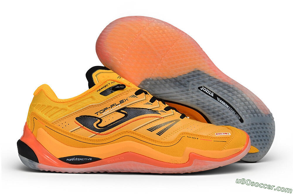 Joma Top Flex IC Indoor & Futsal Soccer Shoes - Orange/Vibrant Tangerine/Black Onyx 1