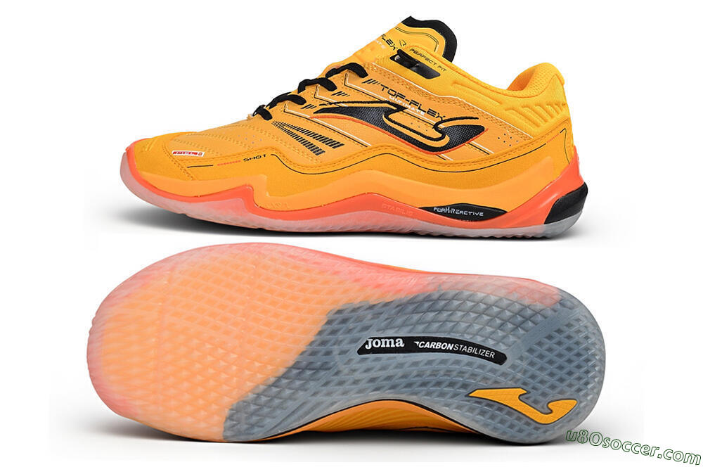 Joma Top Flex IC Indoor & Futsal Soccer Shoes - Orange/Vibrant Tangerine/Black Onyx 0