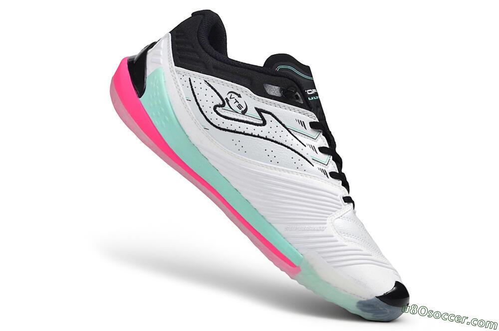 Joma Top Flex IC Indoor & Futsal Soccer Shoes - White/Mint Green/Electric Pink 4
