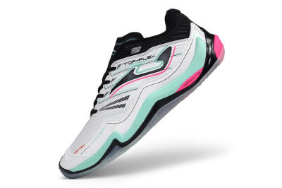 Joma Top Flex IC Indoor & Futsal Soccer Shoes - White/Mint Green/Electric Pink