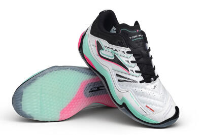 Joma Top Flex IC Indoor & Futsal Soccer Shoes - White/Mint Green/Electric Pink