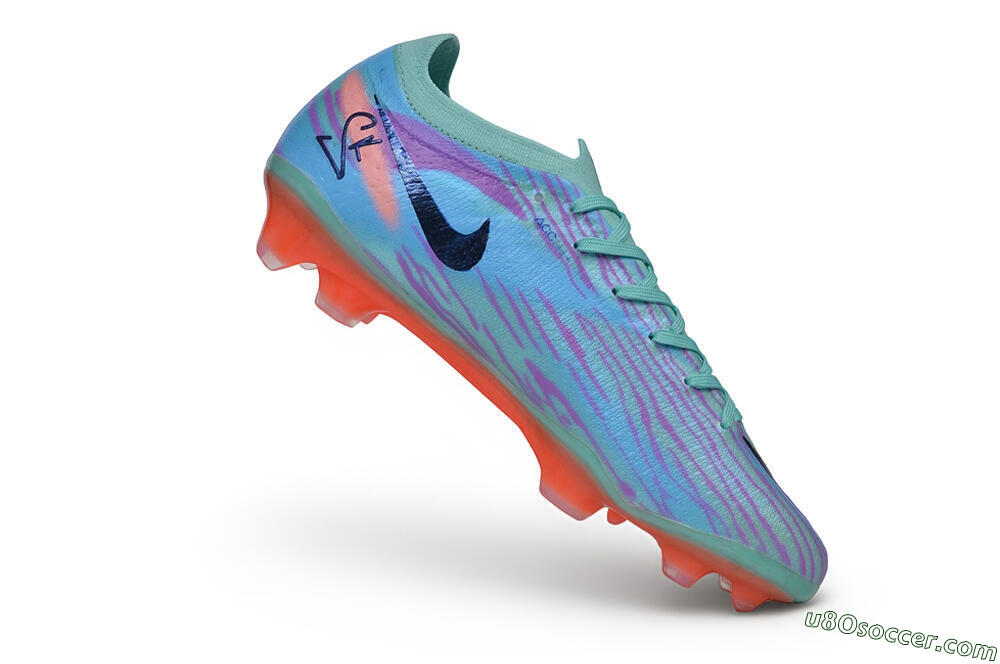 Nike Air Zoom Mercurial Vapor 17 Elite FG Firm Ground Soccer Cleats - Blue/Turquoise/Bright Crimson 4