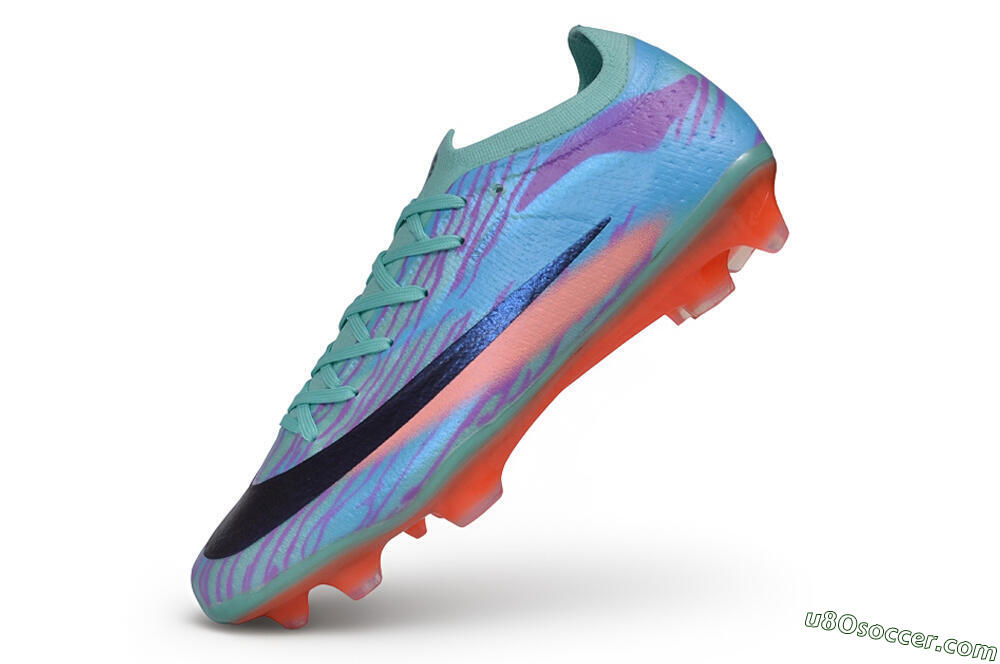 Nike Air Zoom Mercurial Vapor 17 Elite FG Firm Ground Soccer Cleats - Blue/Turquoise/Bright Crimson 5