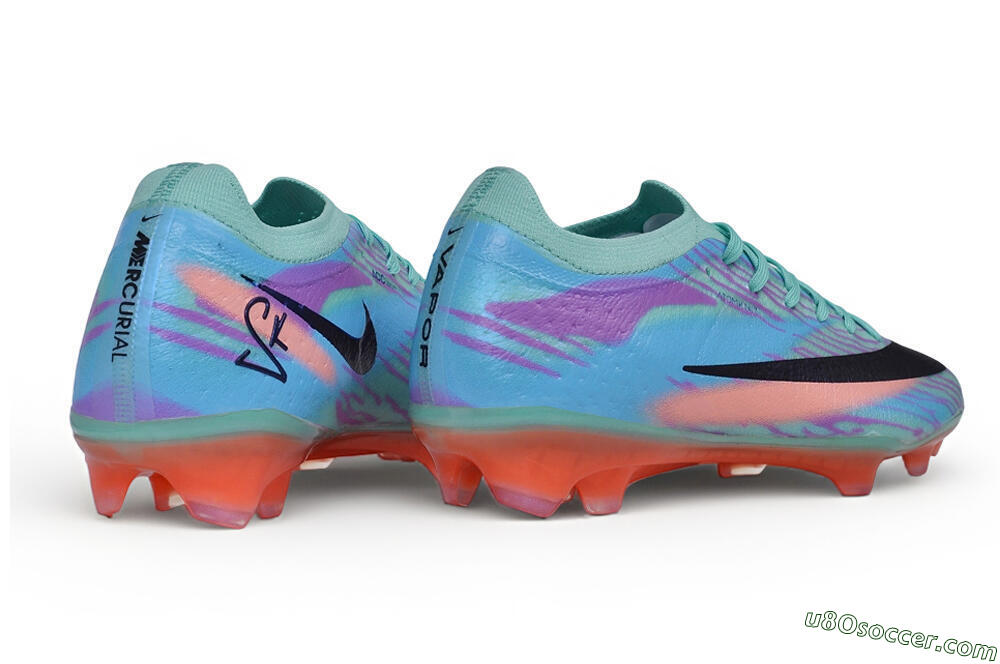 Nike Air Zoom Mercurial Vapor 17 Elite FG Firm Ground Soccer Cleats - Blue/Turquoise/Bright Crimson 6