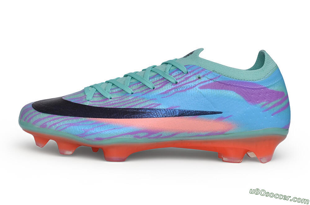 Nike Air Zoom Mercurial Vapor 17 Elite FG Firm Ground Soccer Cleats - Blue/Turquoise/Bright Crimson 2