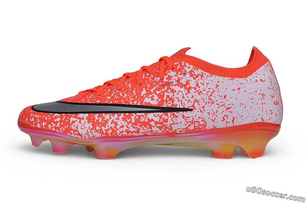 Nike Air Zoom Mercurial Vapor 17 Elite FG Firm Ground Soccer Cleats - Orange/Bright Crimson/Metallic Silver 2