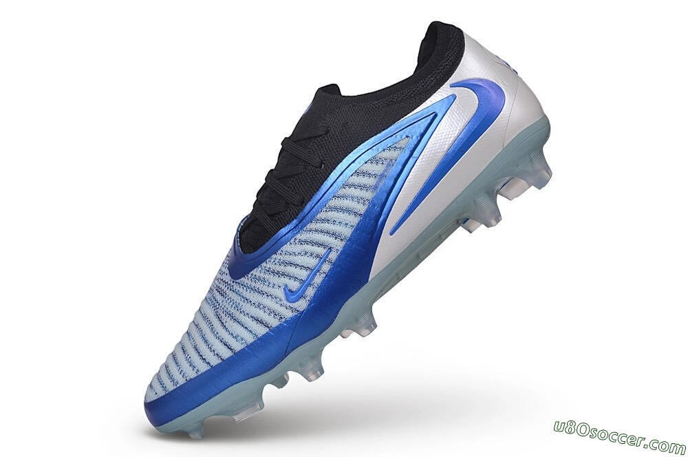 Nike Phantom 6 Elite Low FG Firm Ground Soccer Cleats - Blue/Royal Blue/Metallic Silver 5