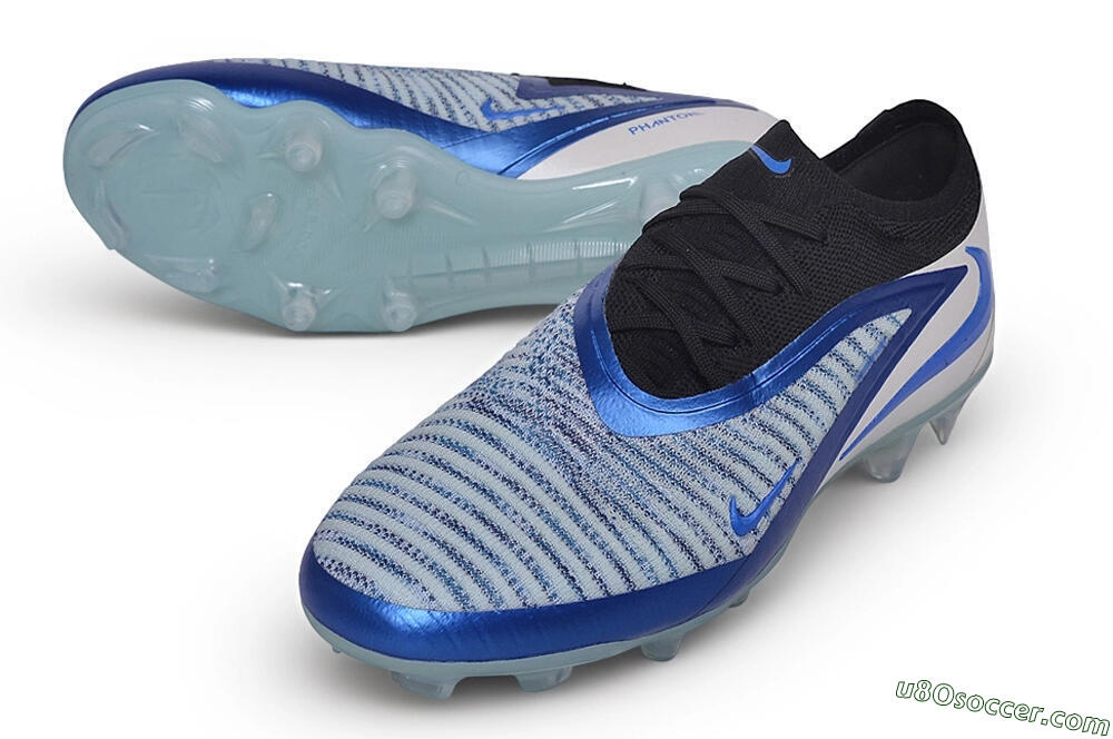 Nike Phantom 6 Elite Low FG Firm Ground Soccer Cleats - Blue/Royal Blue/Metallic Silver 3