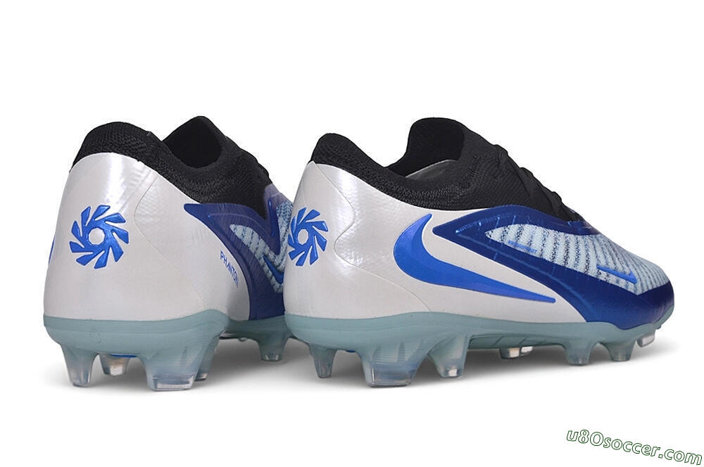 Nike Phantom 6 Elite Low FG Firm Ground Soccer Cleats - Blue/Royal Blue/Metallic Silver 6