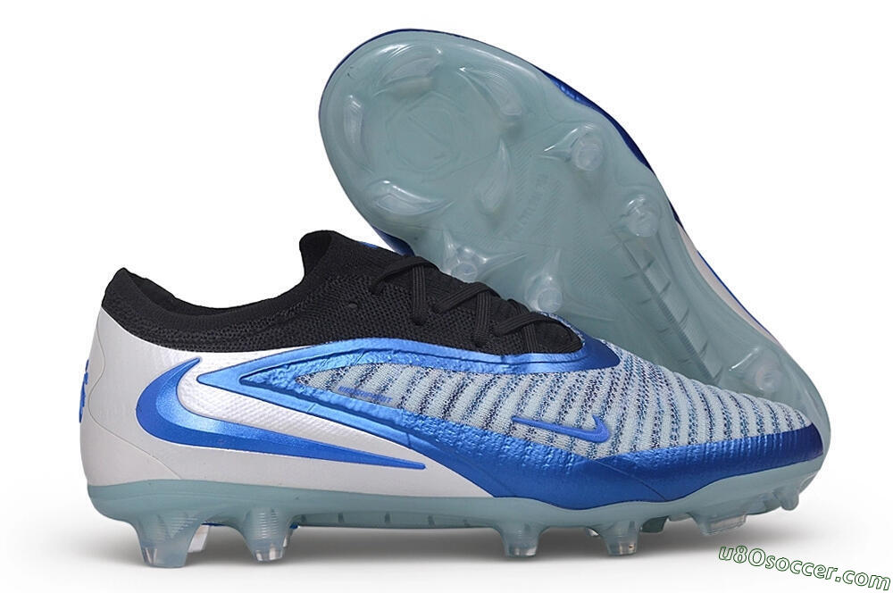 Nike Phantom 6 Elite Low FG Firm Ground Soccer Cleats - Blue/Royal Blue/Metallic Silver 1