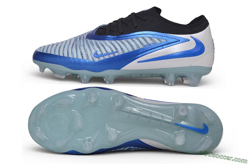 Nike Phantom 6 Elite Low FG Firm Ground Soccer Cleats - Blue/Royal Blue/Metallic Silver 0