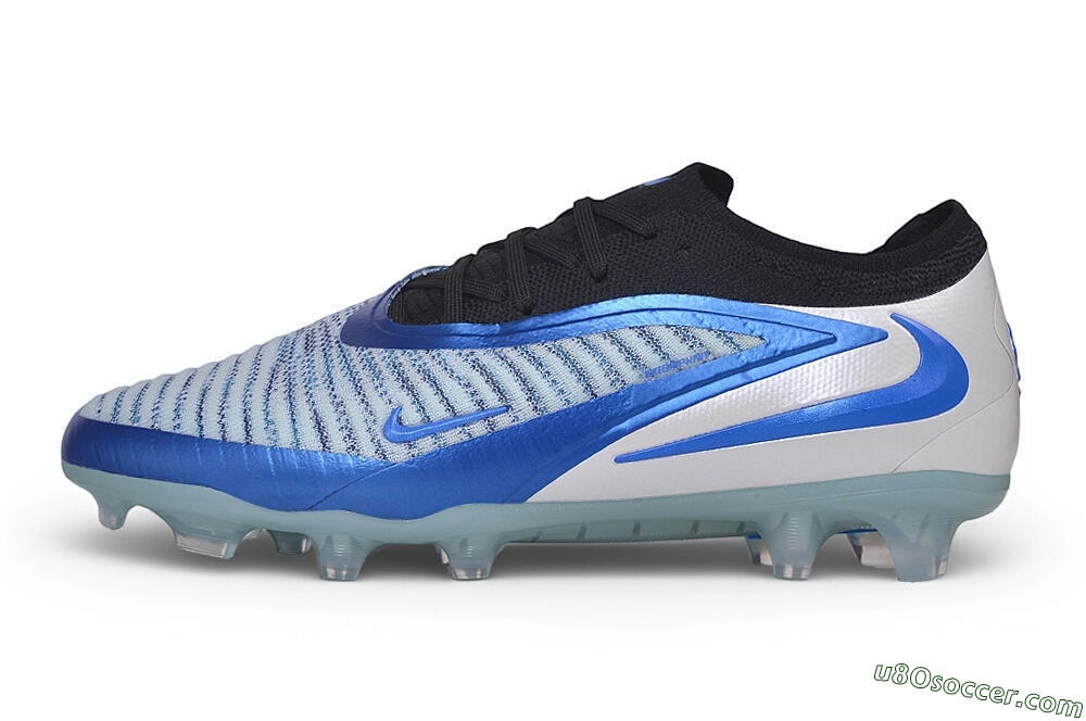 Nike Phantom 6 Elite Low FG Firm Ground Soccer Cleats - Blue/Royal Blue/Metallic Silver 2