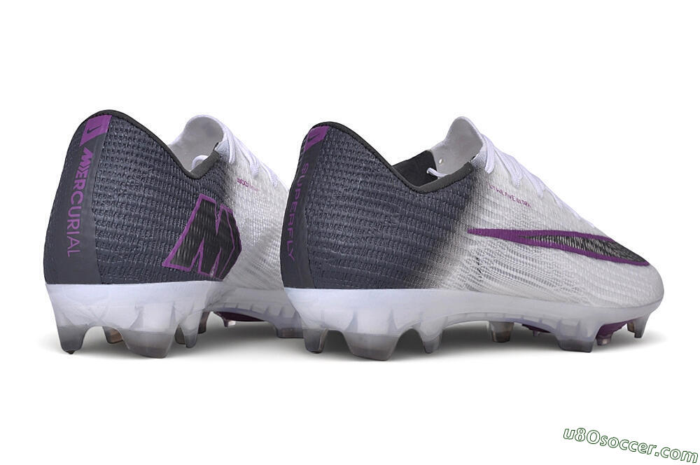 Nike Air Zoom Mercurial Superfly 11 Elite FG Firm Ground Soccer Cleats - White/Platinum Tint/Voltage Purple 6