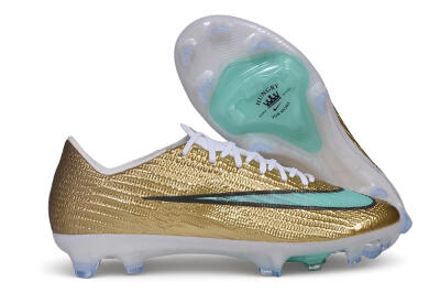 Nike Air Zoom Mercurial Superfly 11 Elite FG Firm Ground Soccer Cleats - Gold/Metallic Gold/Mint Green