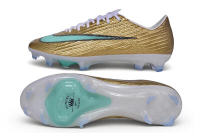 Nike Air Zoom Mercurial Superfly 11 Elite FG Firm Ground Soccer Cleats - Gold/Metallic Gold/Mint Green