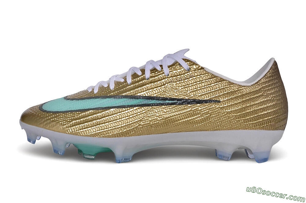Nike Air Zoom Mercurial Superfly 11 Elite FG Firm Ground Soccer Cleats - Gold/Metallic Gold/Mint Green 2