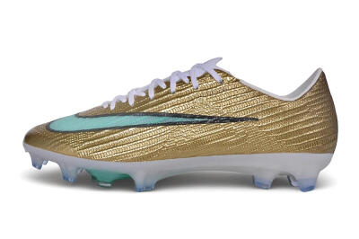 Nike Air Zoom Mercurial Superfly 11 Elite FG Firm Ground Soccer Cleats - Gold/Metallic Gold/Mint Green