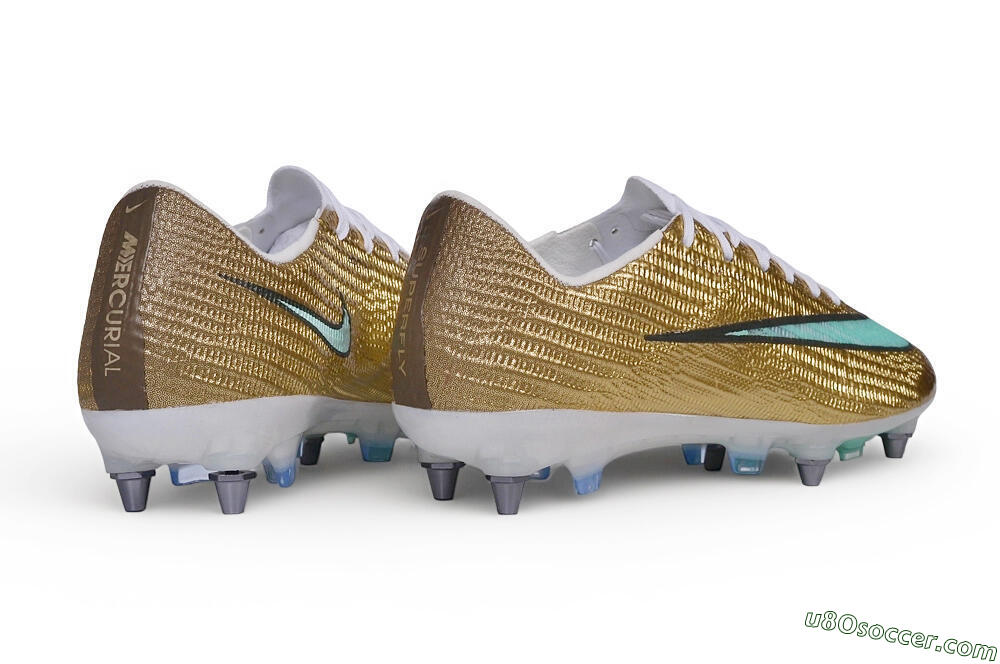Nike Air Zoom Mercurial Superfly 11 Elite SG Soft Ground Soccer Cleats - Gold/Metallic Gold/Light Turquoise 6