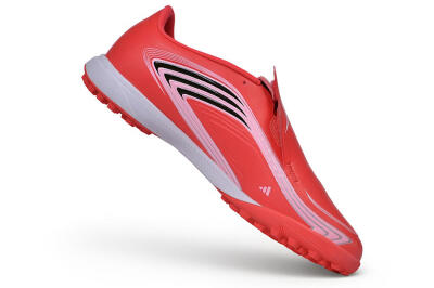 Messi x Adidas F50 Elite Laceless TF Artificial Turf Soccer Shoes - Red/Solar Red/White