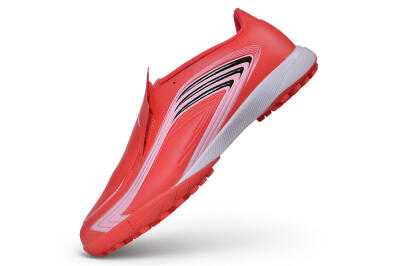 Messi x Adidas F50 Elite Laceless TF Artificial Turf Soccer Shoes - Red/Solar Red/White