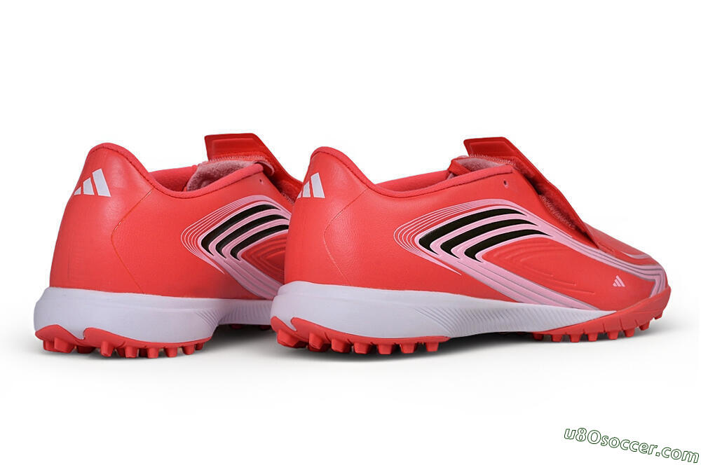 Messi x Adidas F50 Elite Laceless TF Artificial Turf Soccer Shoes - Red/Solar Red/White 6