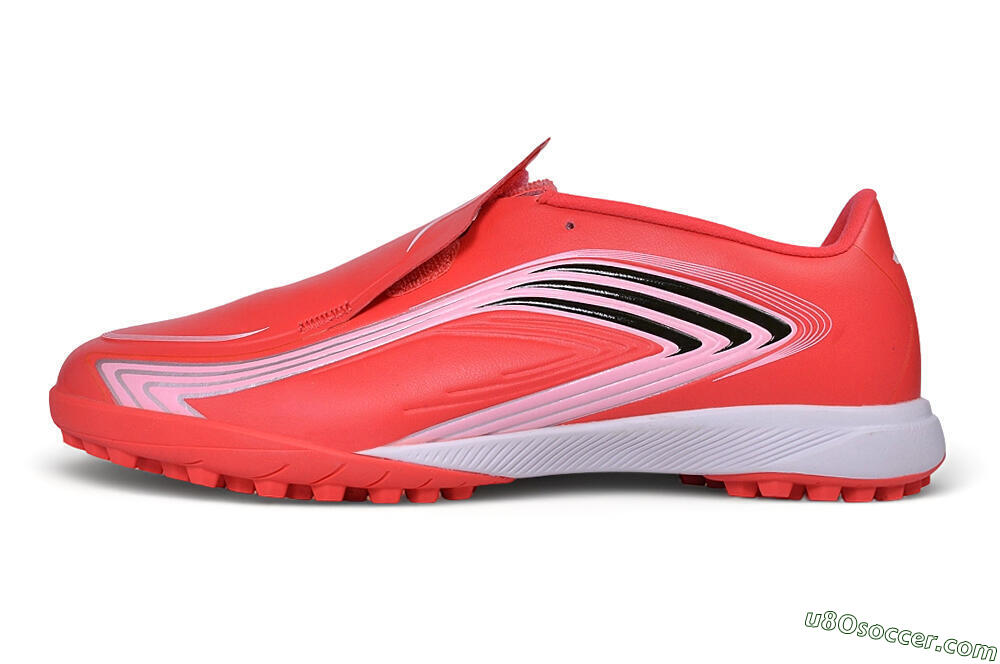 Messi x Adidas F50 Elite Laceless TF Artificial Turf Soccer Shoes - Red/Solar Red/White 2