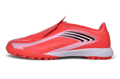 Messi x Adidas F50 Elite Laceless TF Artificial Turf Soccer Shoes - Red/Solar Red/White