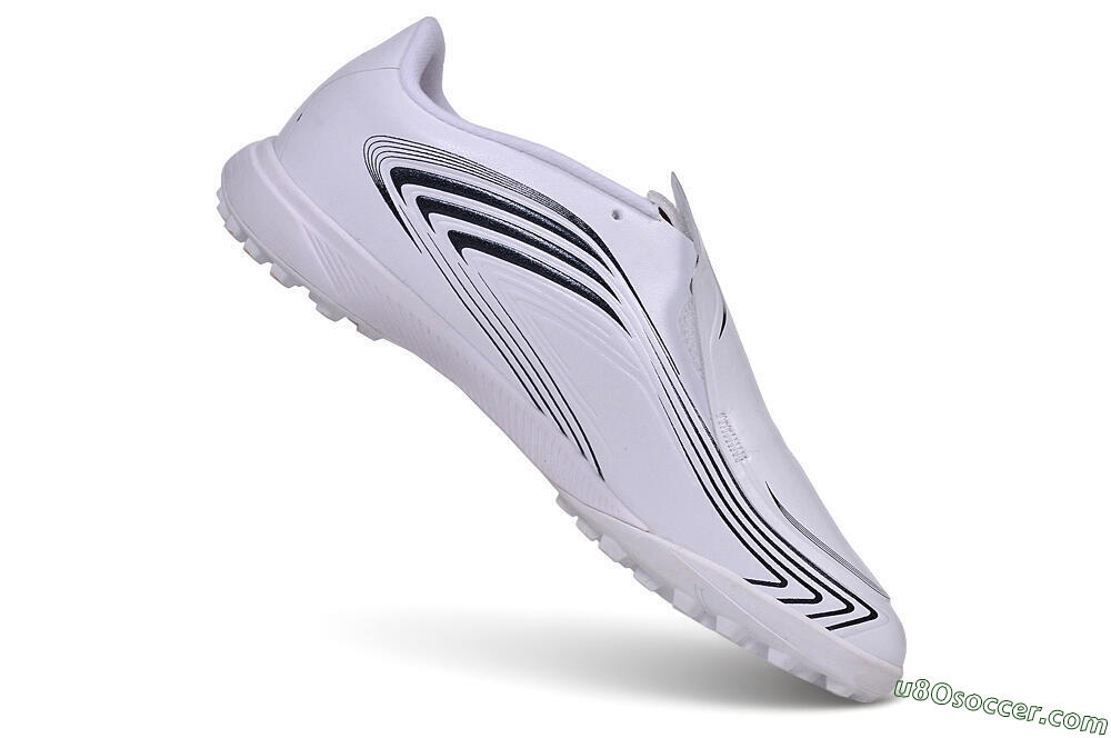 Messi x Adidas F50 Elite Laceless TF Artificial Turf Soccer Shoes - White/Cloud White/Core Black 4