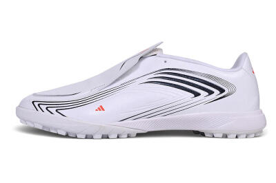 Messi x Adidas F50 Elite Laceless TF Artificial Turf Soccer Shoes - White/Cloud White/Core Black