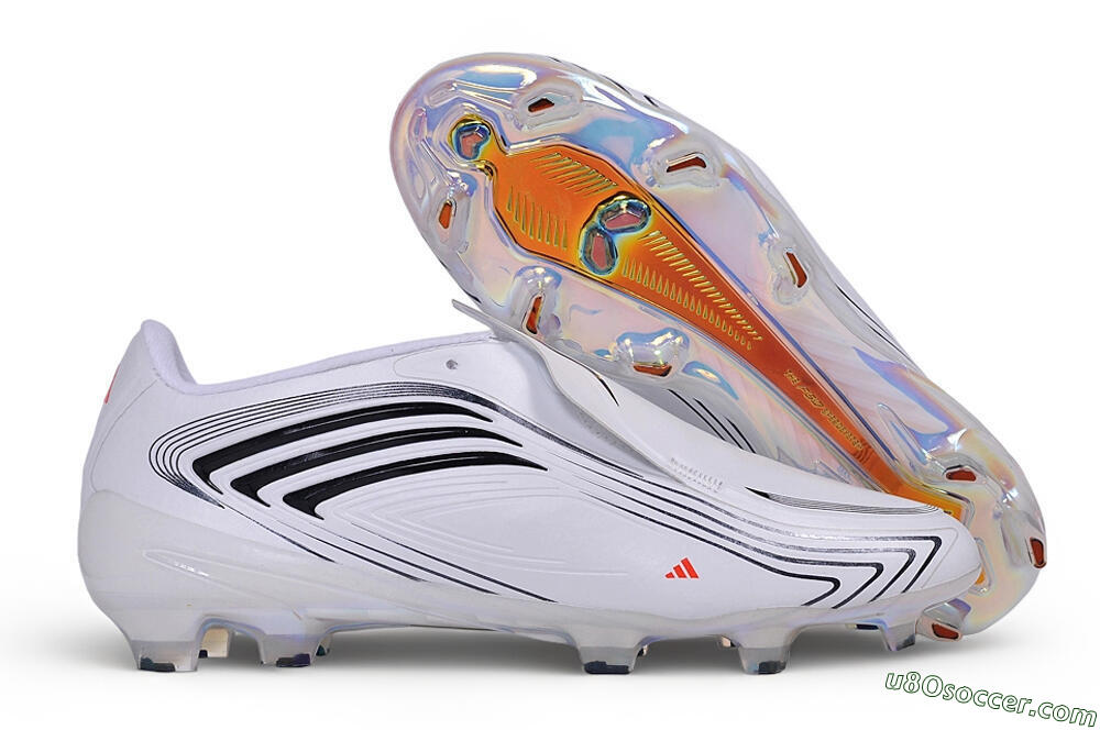 Messi x Adidas F50 Elite Laceless FG Firm Ground Soccer Cleats - White/Cloud White/Core Black 1