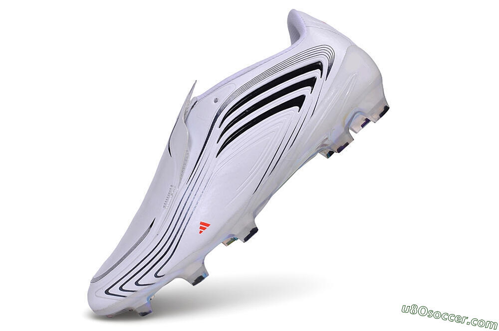 Messi x Adidas F50 Elite Laceless FG Firm Ground Soccer Cleats - White/Cloud White/Core Black 5