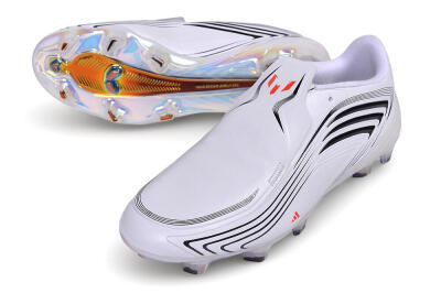 Messi x Adidas F50 Elite Laceless FG Firm Ground Soccer Cleats - White/Cloud White/Core Black