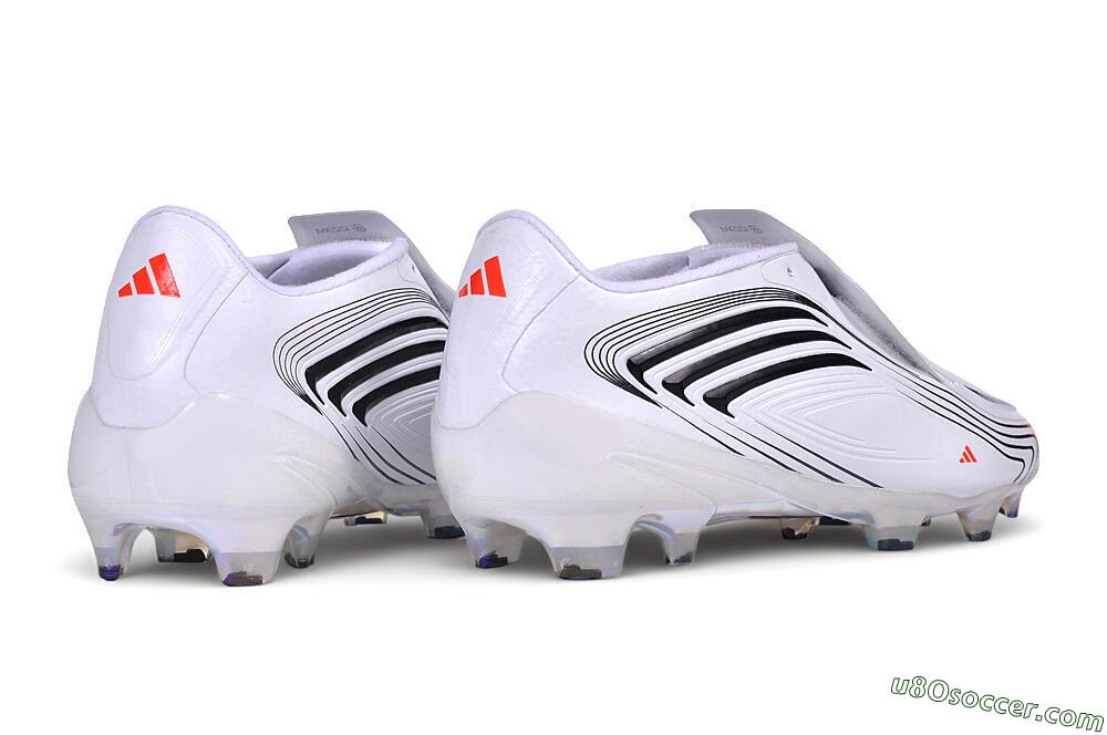 Messi x Adidas F50 Elite Laceless FG Firm Ground Soccer Cleats - White/Cloud White/Core Black 6