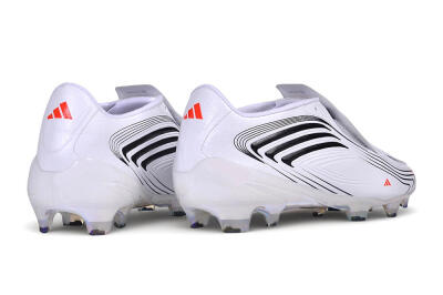 Messi x Adidas F50 Elite Laceless FG Firm Ground Soccer Cleats - White/Cloud White/Core Black