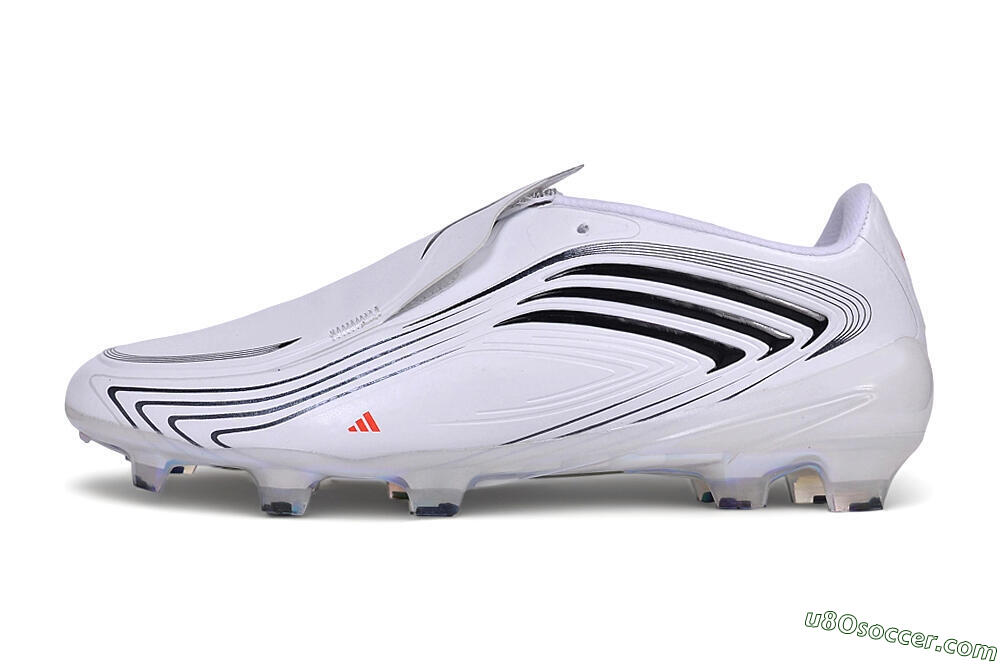 Messi x Adidas F50 Elite Laceless FG Firm Ground Soccer Cleats - White/Cloud White/Core Black 2