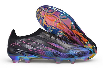 Adidas F50 Hyperfast Elite FG Firm Ground Soccer Cleats - Black/Electric Blue/Hyper Pink