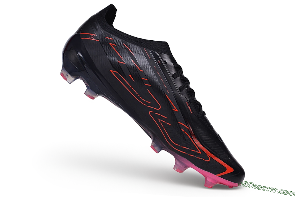 Adidas F50 Hyperfast Elite FG Firm Ground Soccer Cleats - Black/Core Black/Solar Red 4