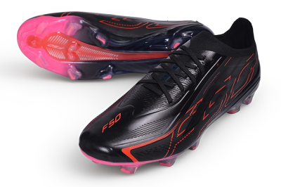 Adidas F50 Hyperfast Elite FG Firm Ground Soccer Cleats - Black/Core Black/Solar Red