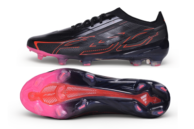 Adidas F50 Hyperfast Elite FG Firm Ground Soccer Cleats - Black/Core Black/Solar Red