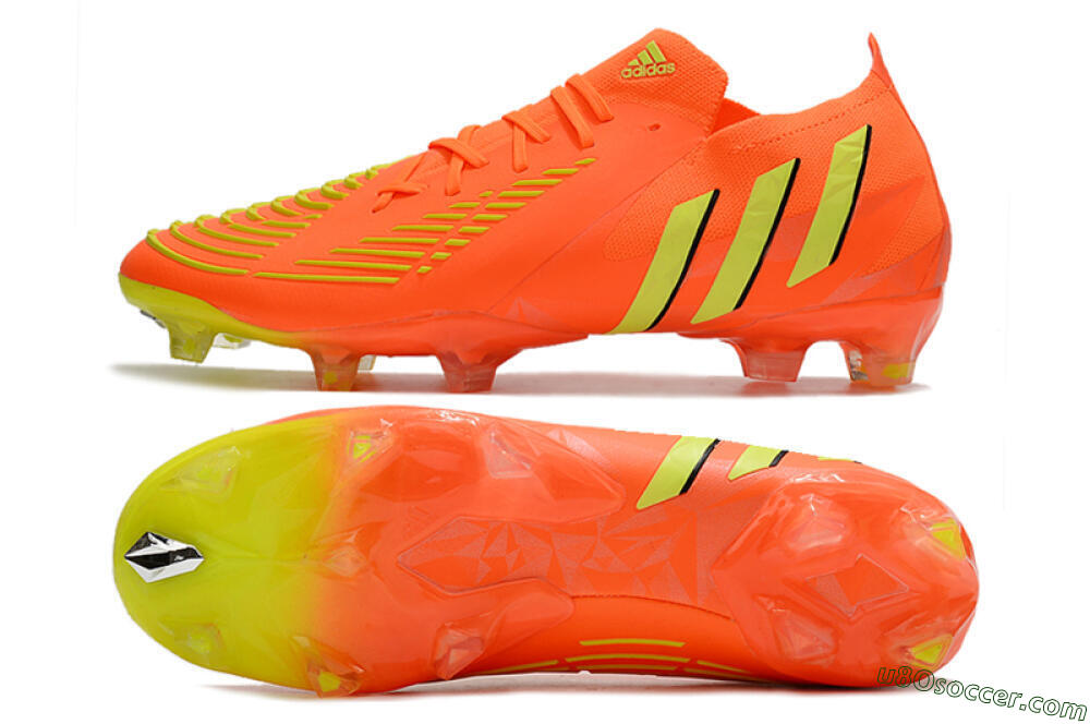 Adidas Predator Edge.1 Low FG Firm Ground Soccer Cleats - Orange/Yellow 0