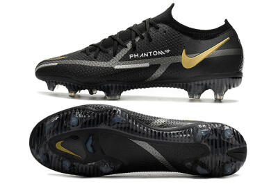 Nike Phantom GT 2 FG Firm Ground Soccer Cleats - Black/Silver/Gold
