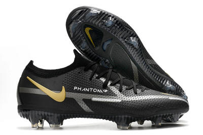 Nike Phantom GT 2 FG Firm Ground Soccer Cleats - Black/Silver/Gold