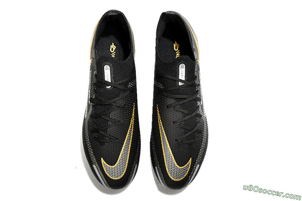 Nike Phantom GT 2 FG Firm Ground Soccer Cleats - Black/Silver/Gold 4